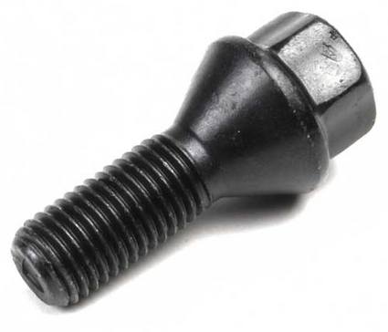 BMW Mercedes Wheel Bolt (M12x1.5x26) (Black) (17mm) 36136781150